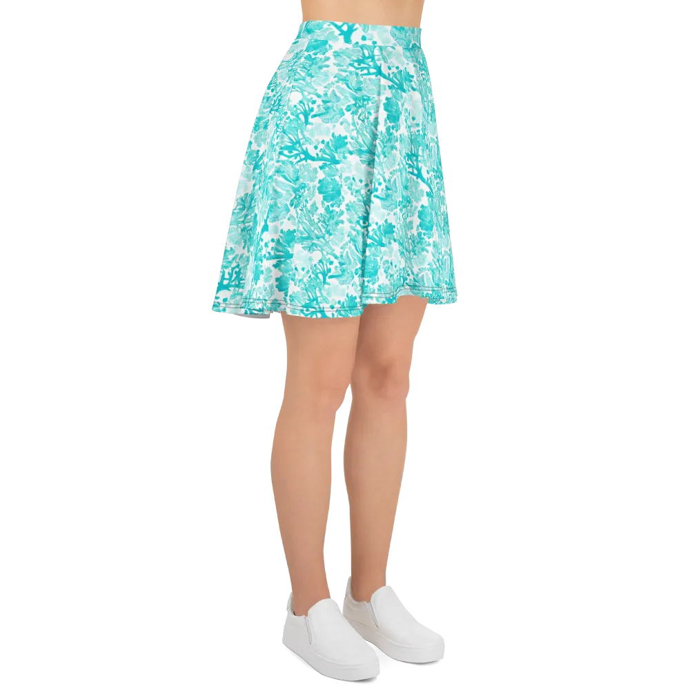 Turquoise Tangle on Skater Skirt — Right