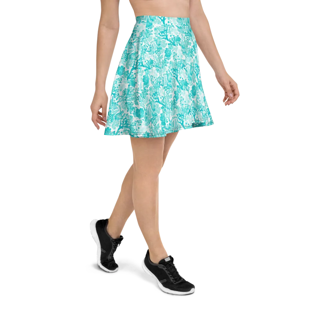 Turquoise Tangle on Skater Skirt — Right