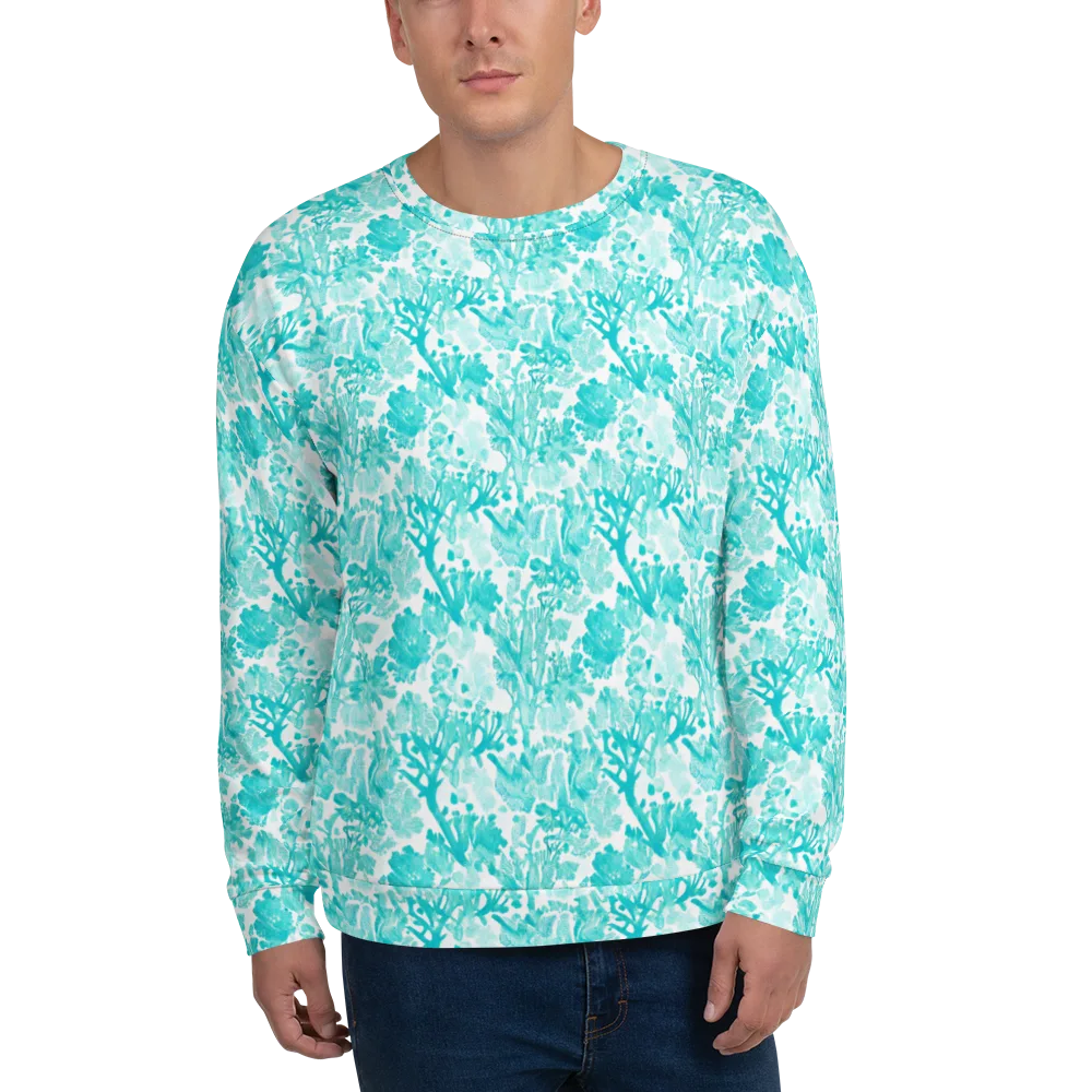 Turquoise Tangle on Sweatshirt — Front