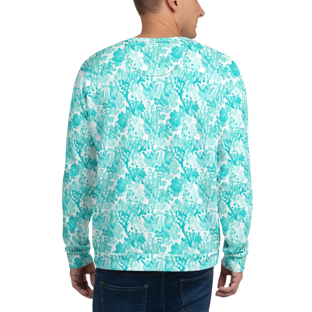 Turquoise Tangle on Sweatshirt — Back