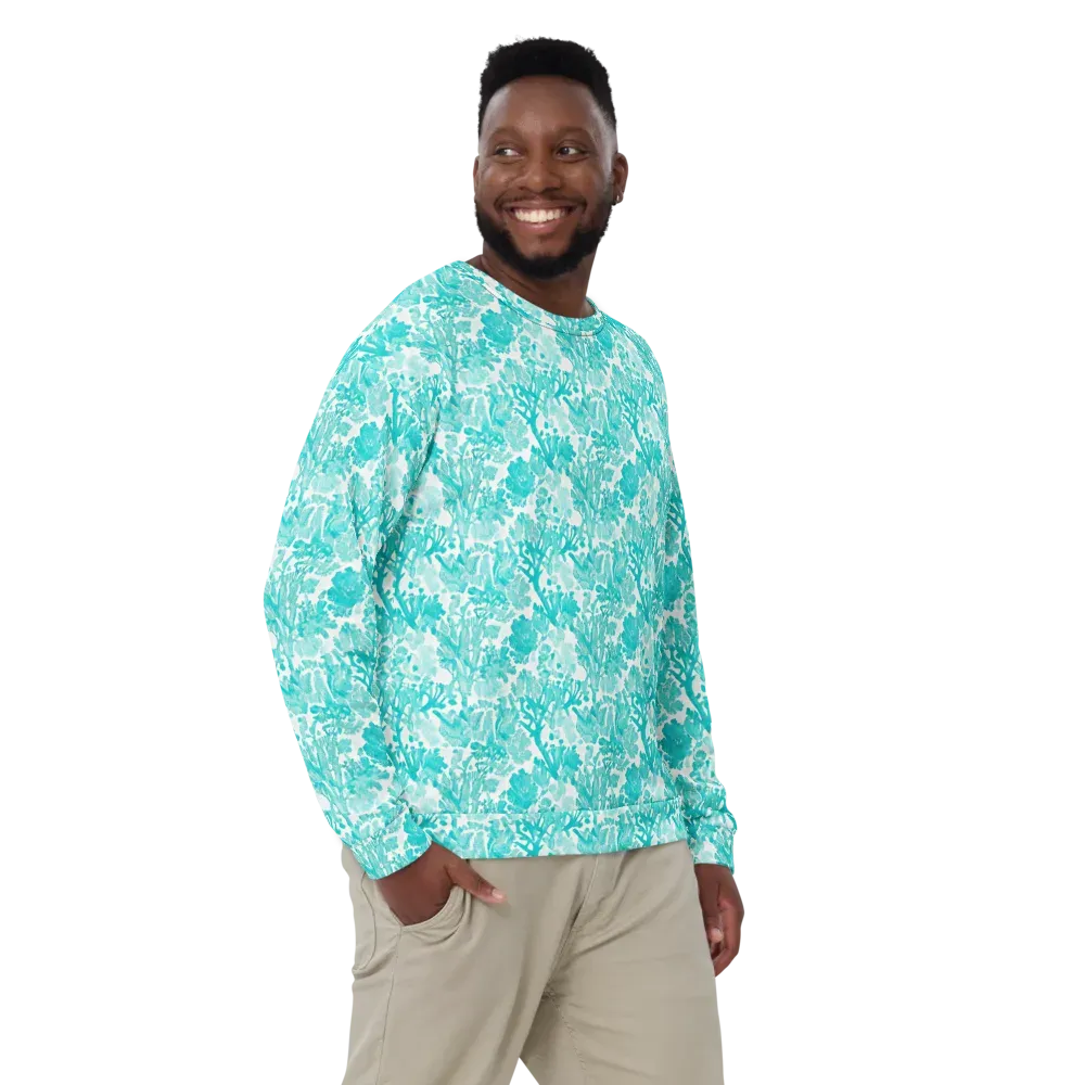 Turquoise Tangle on Sweatshirt — Front