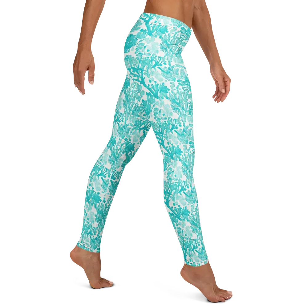 Turquoise Tangle on Leggings — Right