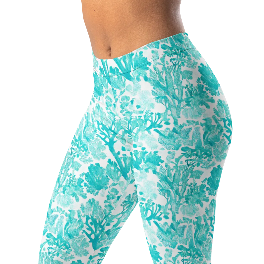 Turquoise Tangle on Leggings — Left Front