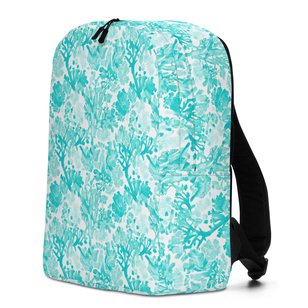 Turquoise Tangle on Minimalist Backpack — Left
