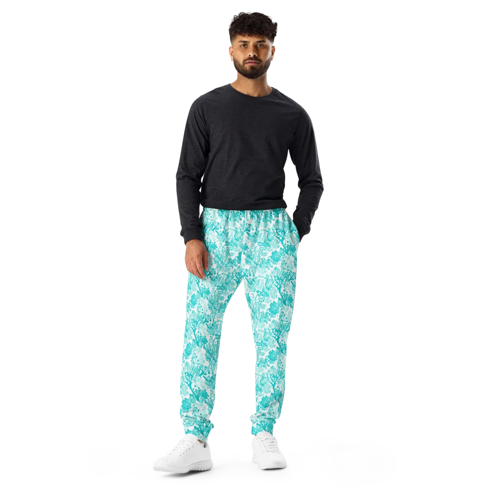 Turquoise Tangle on Men's Joggers — Front