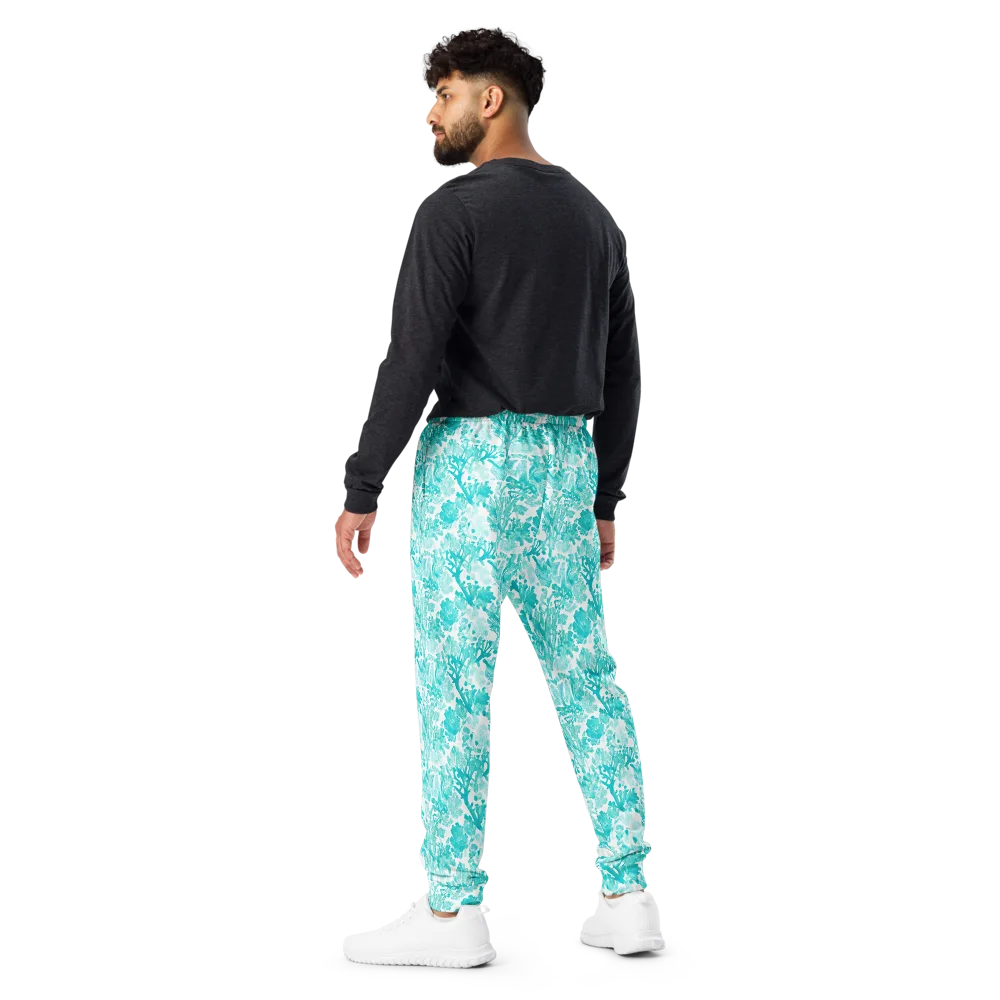 Turquoise Tangle on Men's Joggers — Back