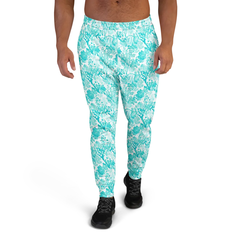 Turquoise Tangle on Men's Joggers — Front