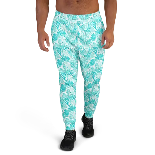 Turquoise Tangle on a Men's Joggers