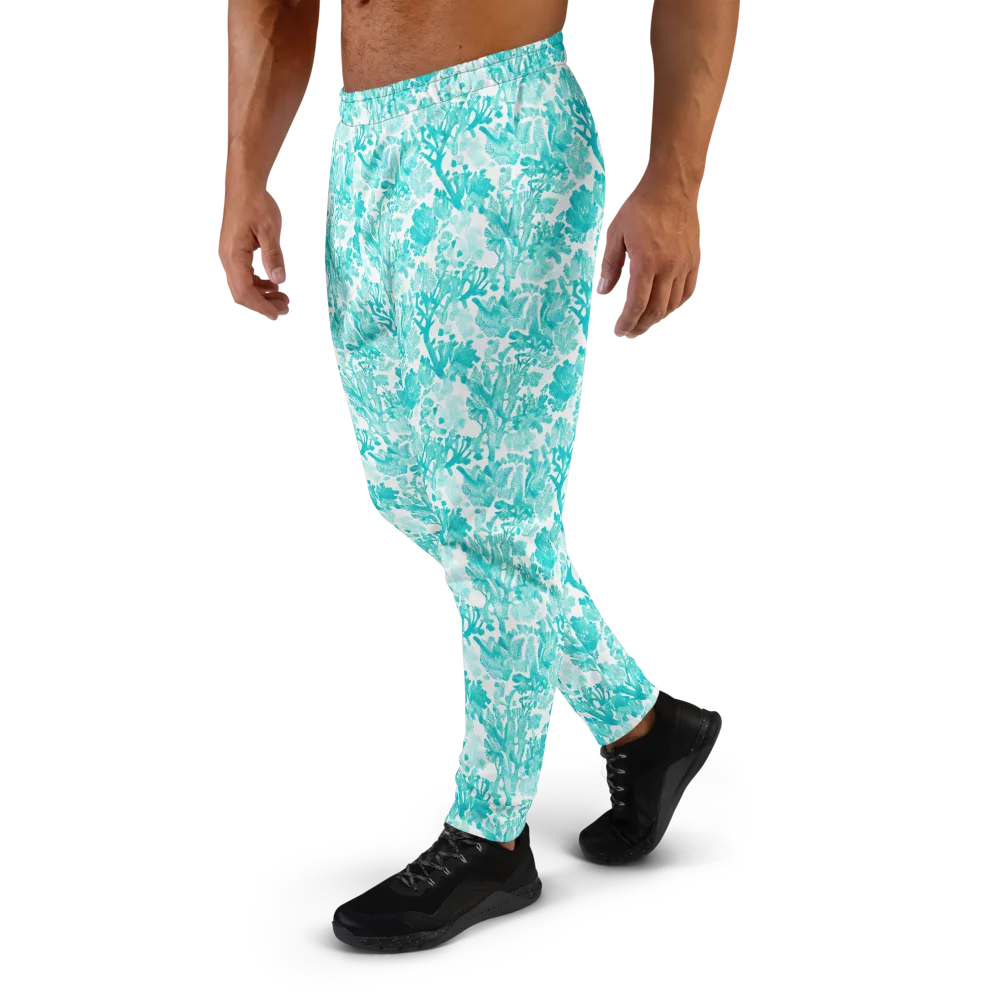 Turquoise Tangle on Men's Joggers — Left