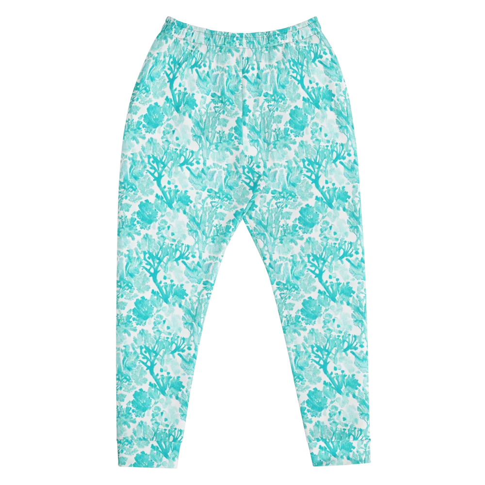 Turquoise Tangle on Men's Joggers — Front