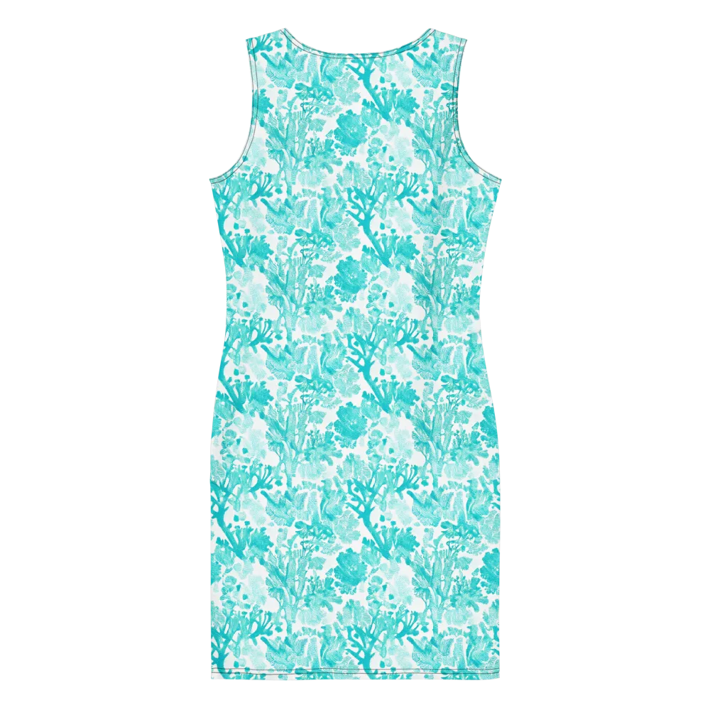 Turquoise Tangle on Bodycon Dress — Back