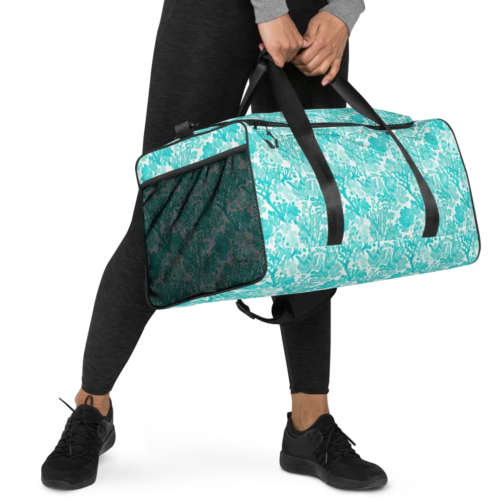 Turquoise Tangle on Duffle Bag — Right Front