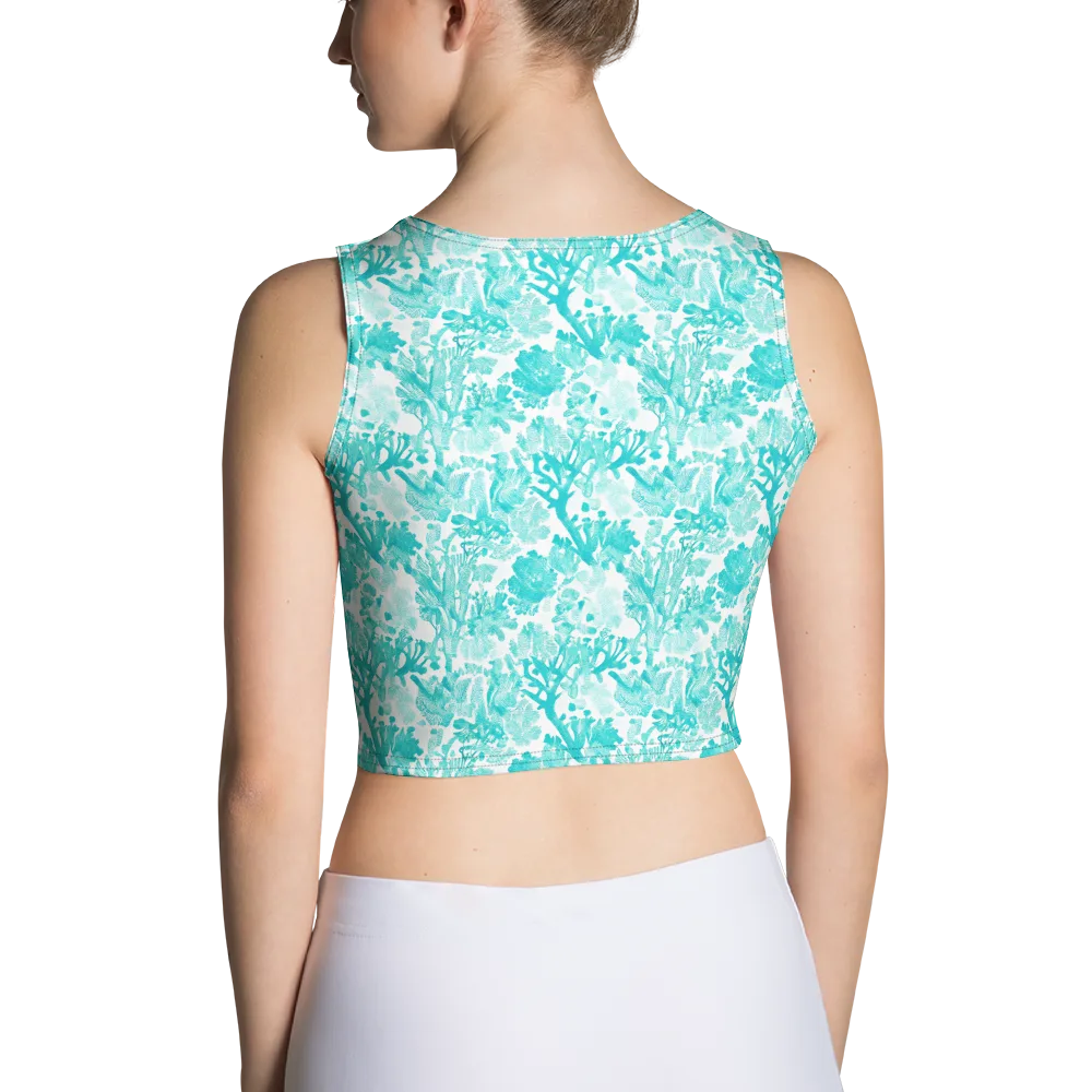 Turquoise Tangle on Crop Top — Back