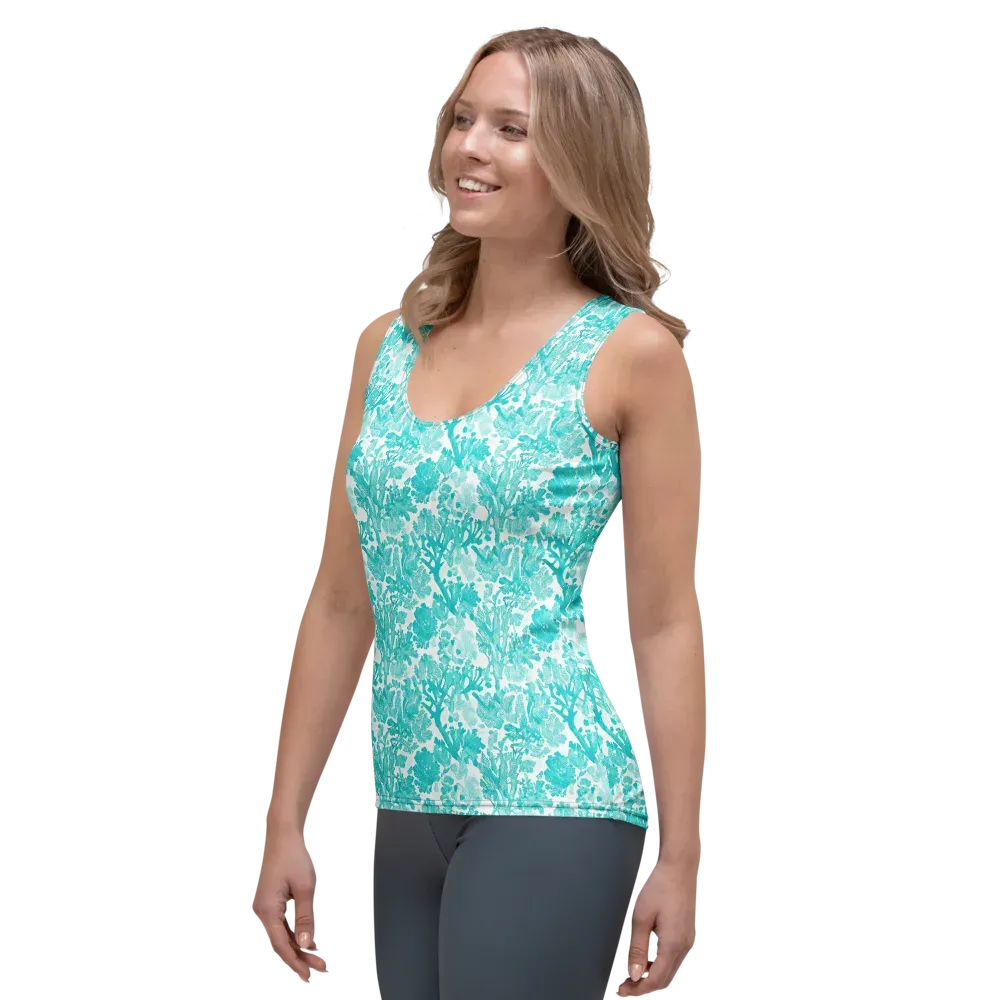 Turquoise Tangle on Women's Tank Top — Left Front