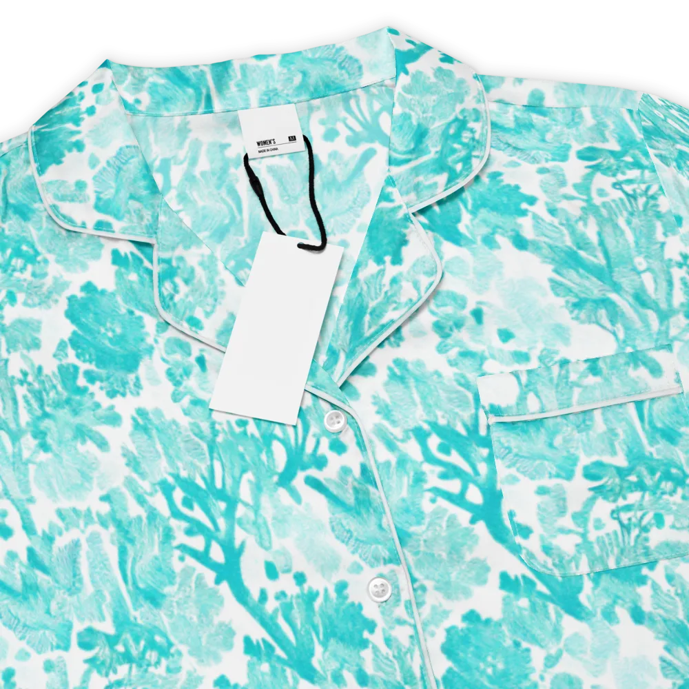 Turquoise Tangle on Women's Short Sleeve Pajama Top — Product details