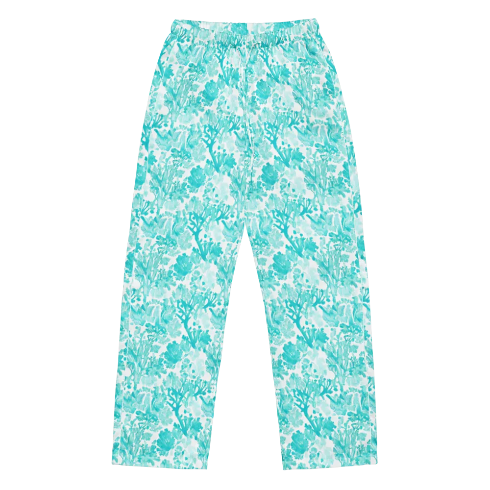 Turquoise Tangle on Women's Pajama Pants — Front