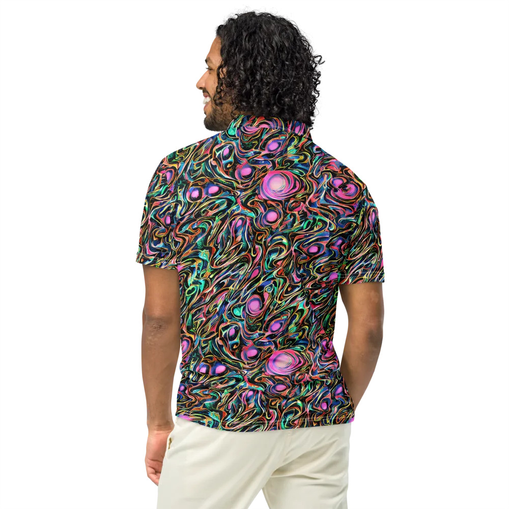 Molten Neon on Men's Slim Fit Polo Shirt — Back
