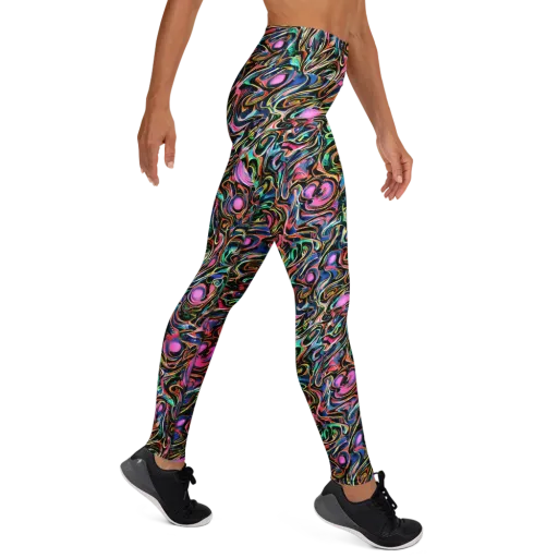 Molten Neon on a Yoga Leggings