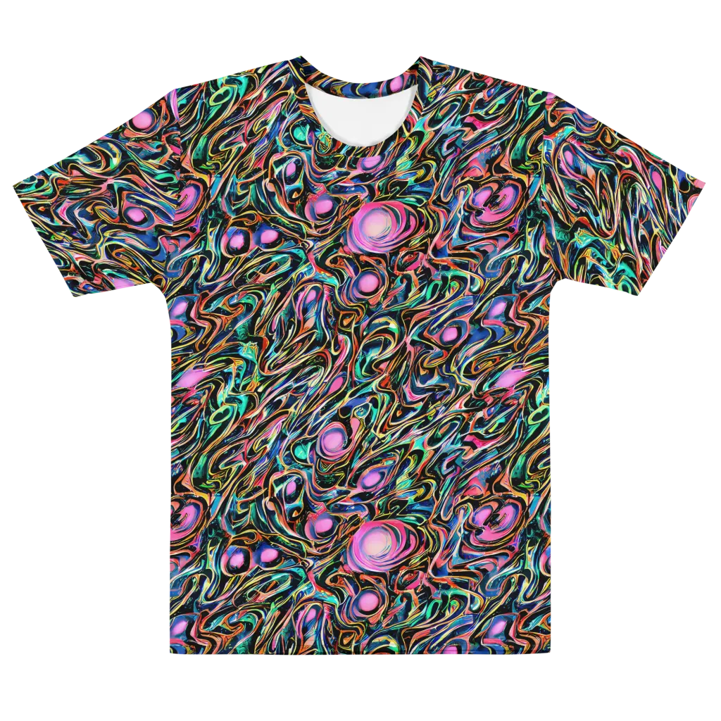 Molten Neon on Men's Cotton Crew Neck T-Shirt — Front