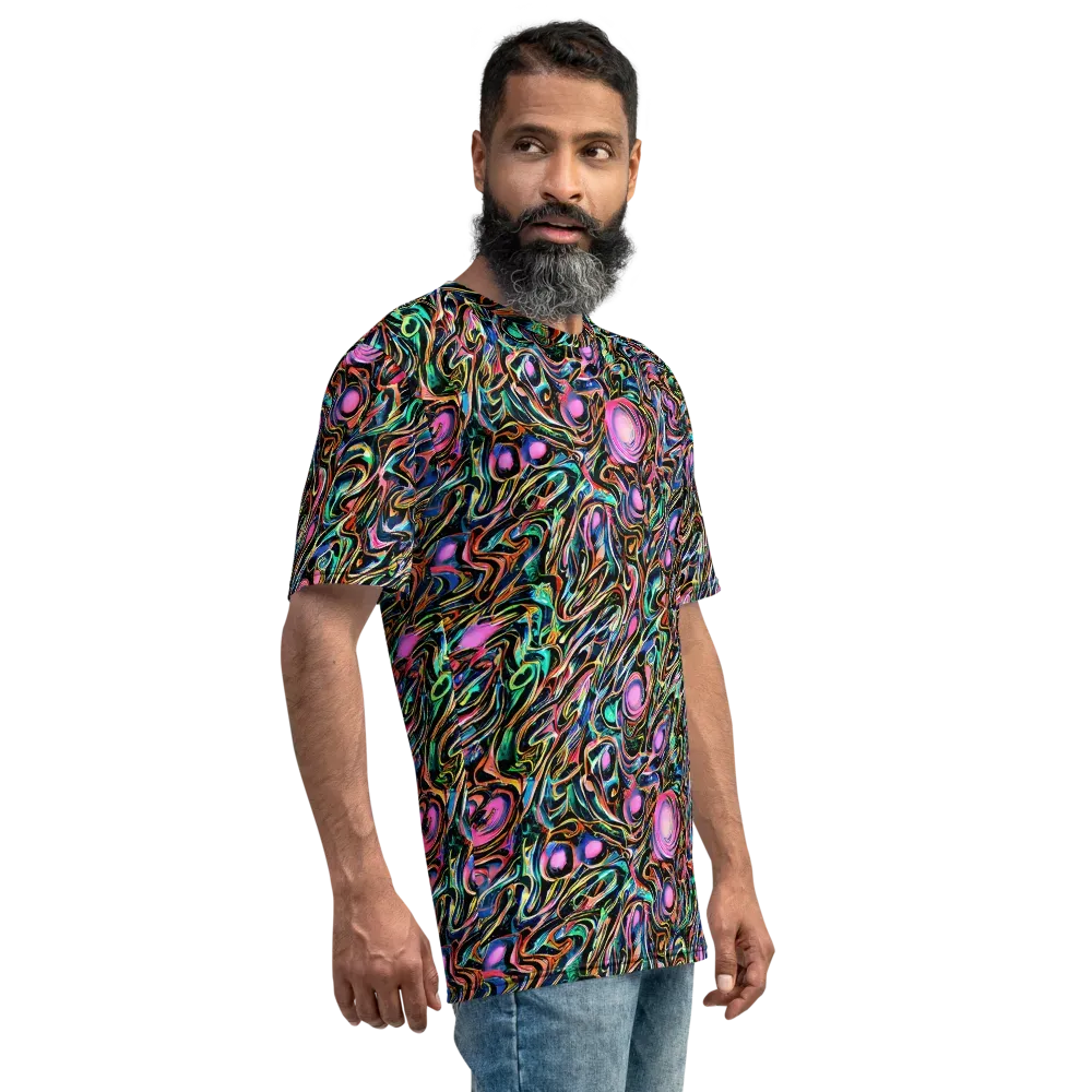 Molten Neon on Men's Crew Neck T-Shirt — Right