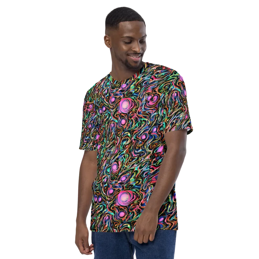 Molten Neon on Men's Crew Neck T-Shirt — Left