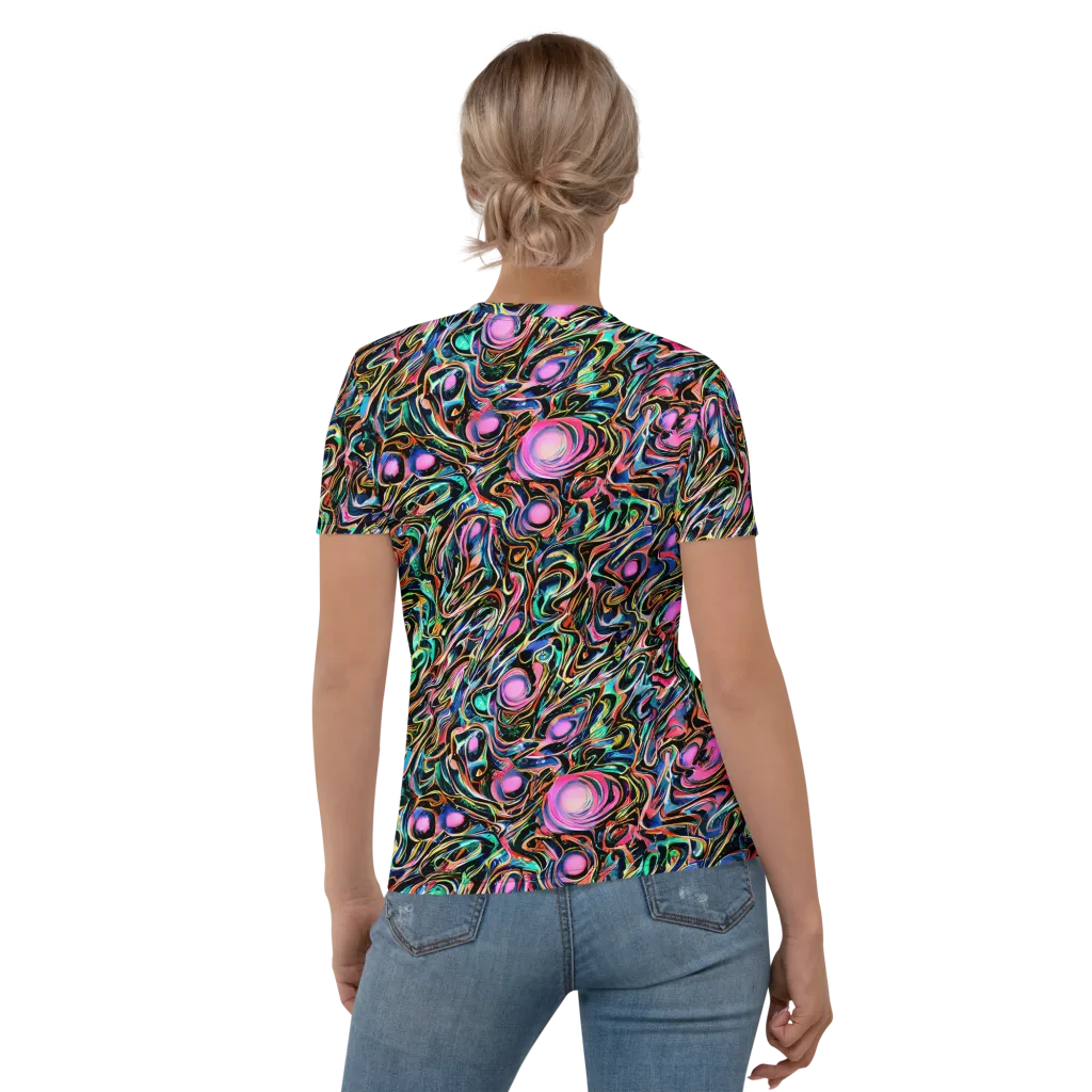 Molten Neon on Women's Crew Neck T-Shirt — Back