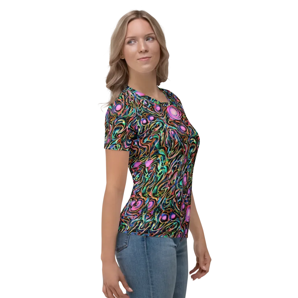 Molten Neon on Women's Crew Neck T-Shirt — Right