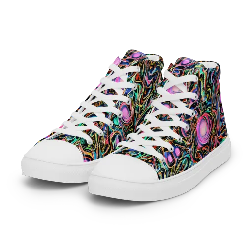 Molten Neon on a Women's High Top Canvas Shoes