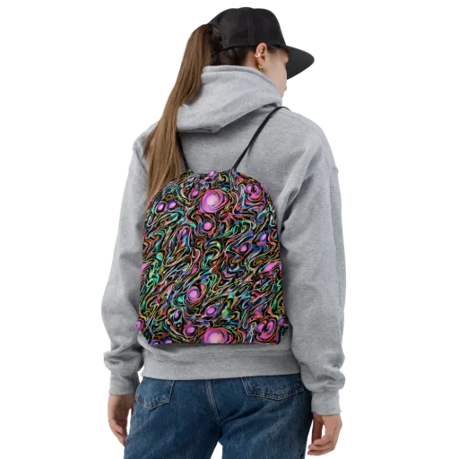 Molten Neon on a Drawstring Bag