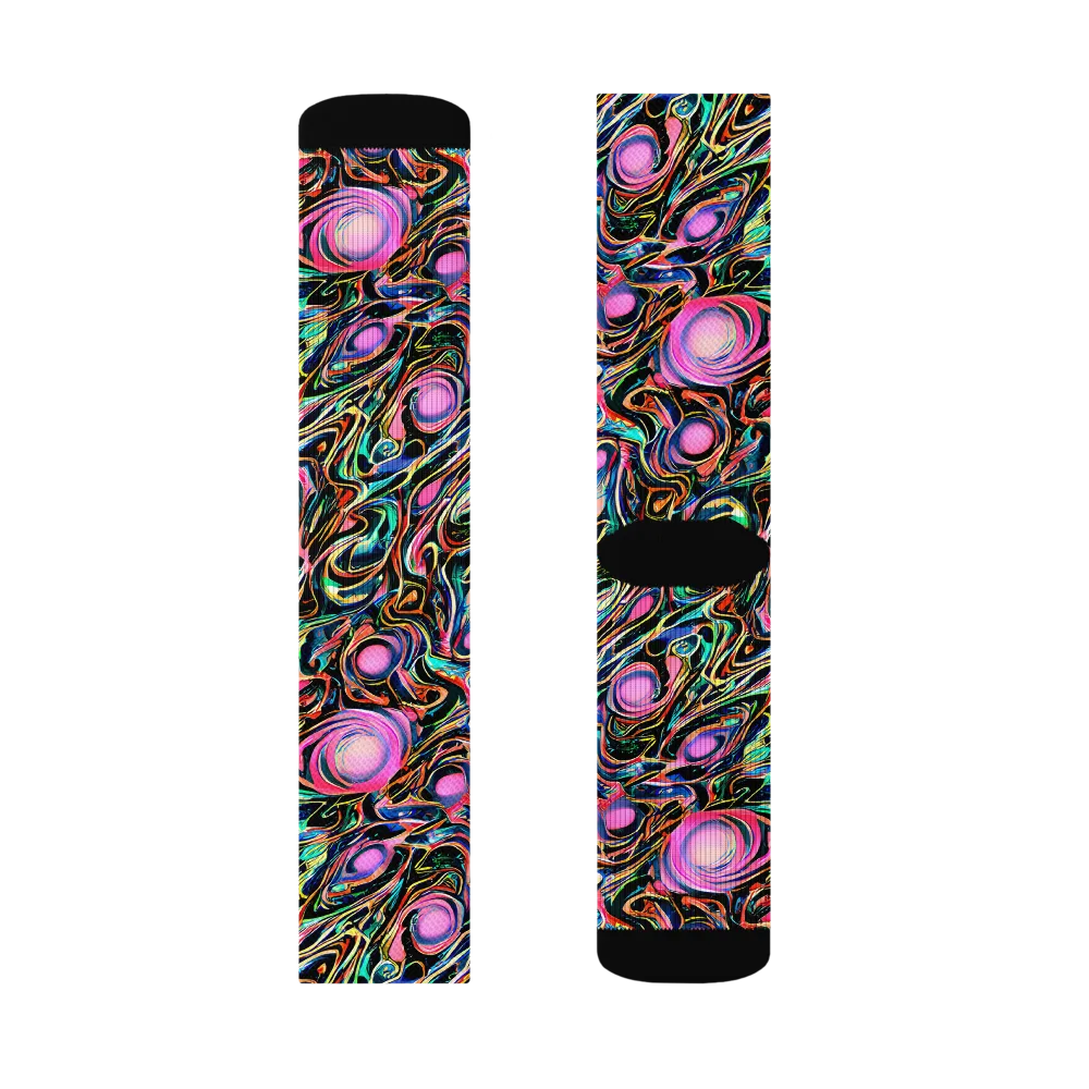 Molten Neon on Socks — Right Sock