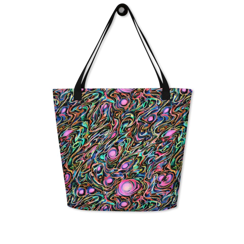 Molten Neon on Large Tote Bag W/ Pocket — Front