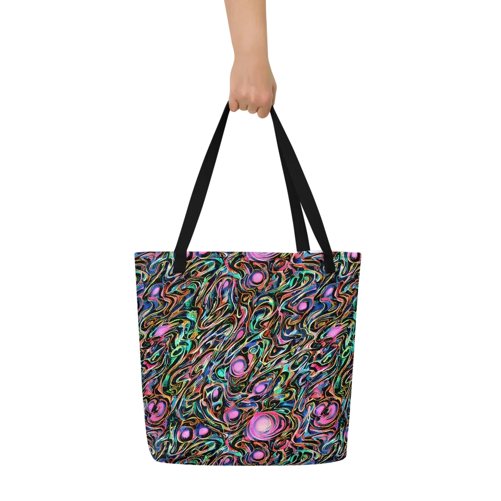 Molten Neon on Large Tote Bag W/ Pocket — Front
