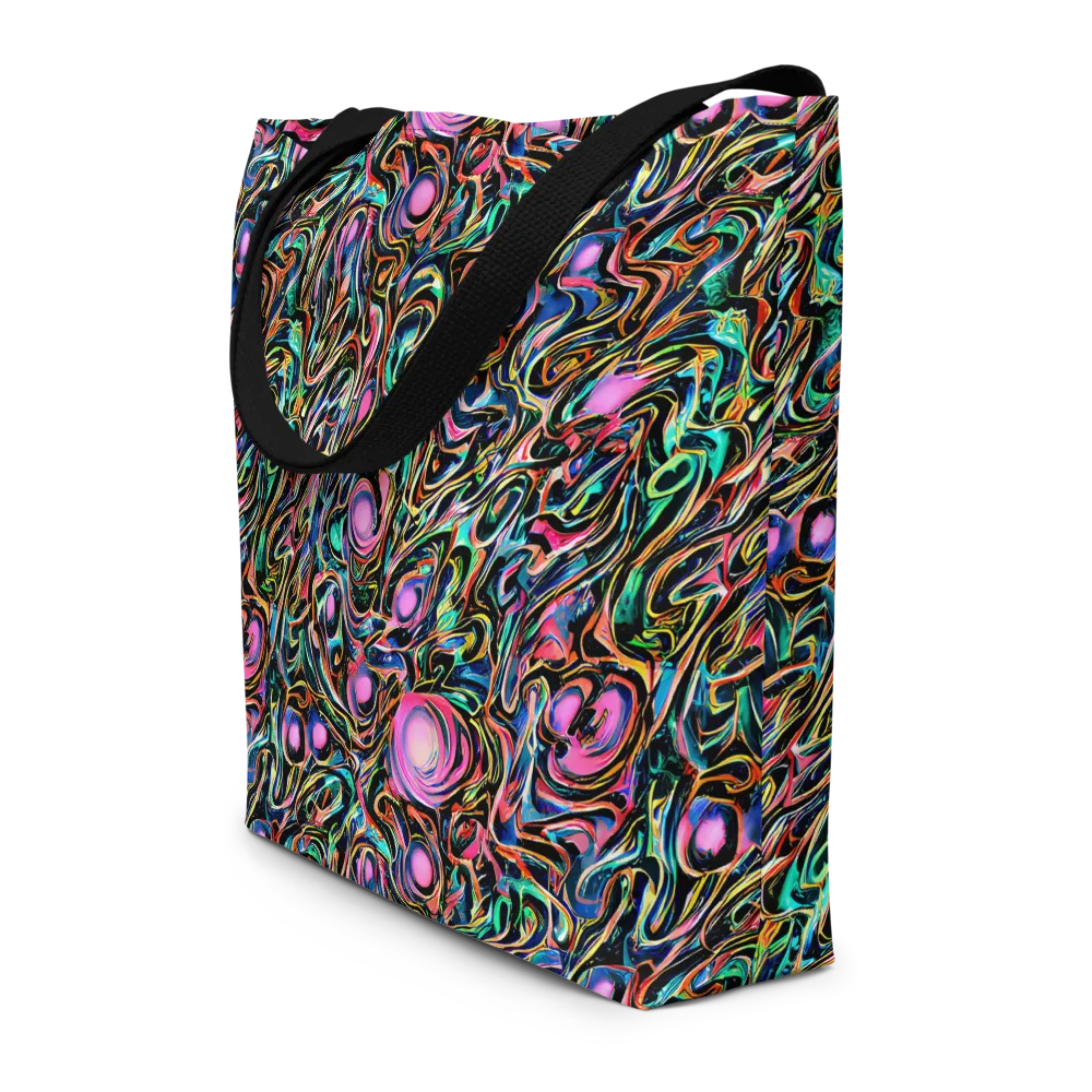Molten Neon on Large Tote Bag W/ Pocket — Front