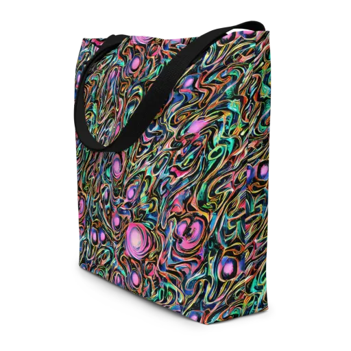 Molten Neon on a Large Tote Bag W/ Pocket