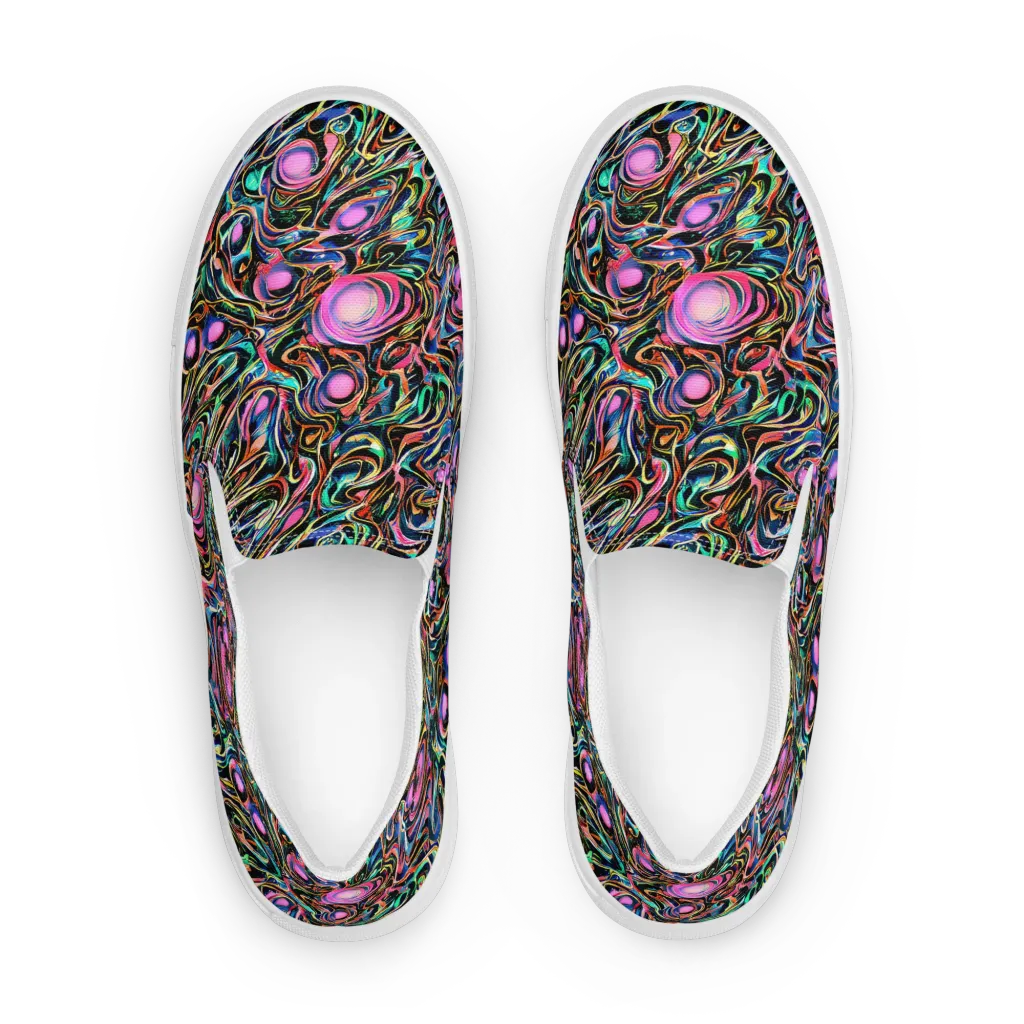 Molten Neon on Women's Slip-On Canvas Shoes — Front