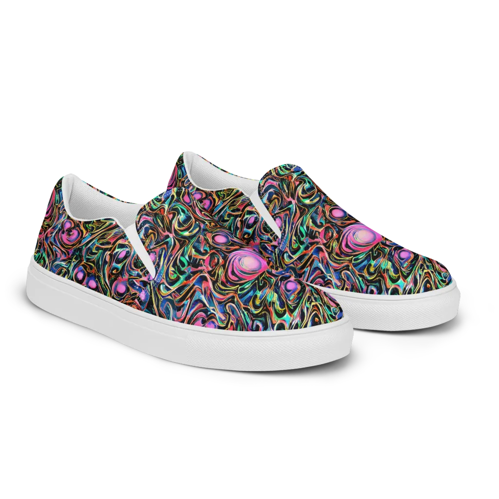 Molten Neon on Women's Slip-On Canvas Shoes — Right Front