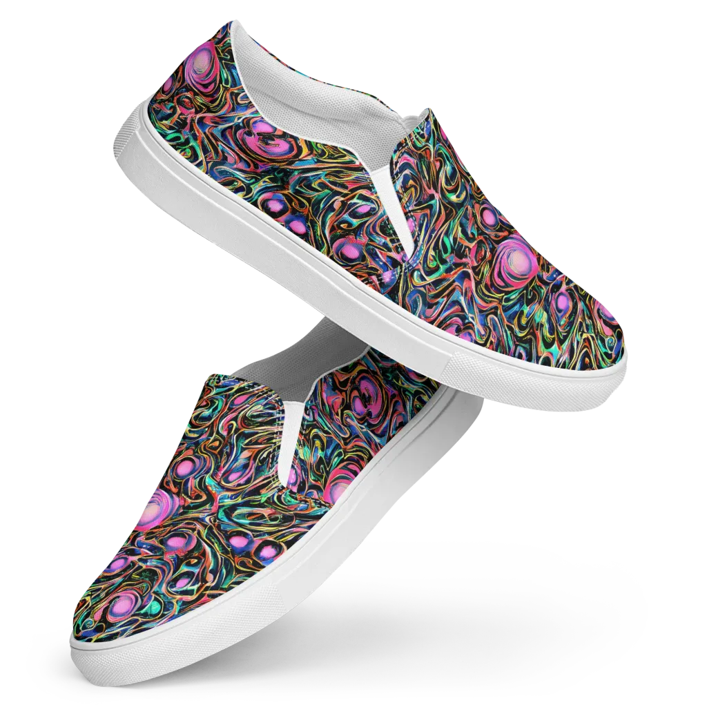 Molten Neon on Women's Slip-On Canvas Shoes — Front