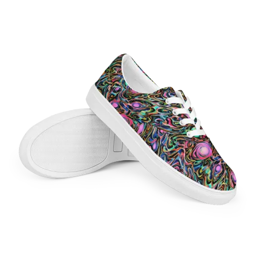 Molten Neon on a Men's Lace-Up Canvas Shoes