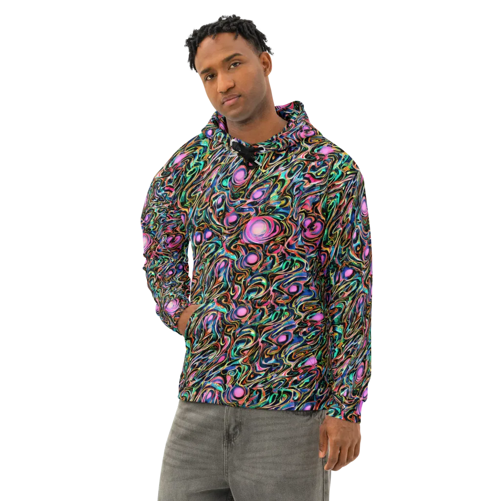Molten Neon on Cotton Hoodie — Left Front
