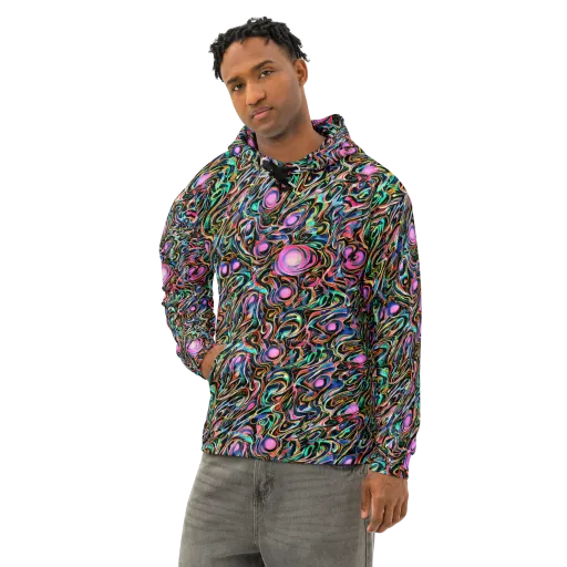 Molten Neon on a Cotton Hoodie