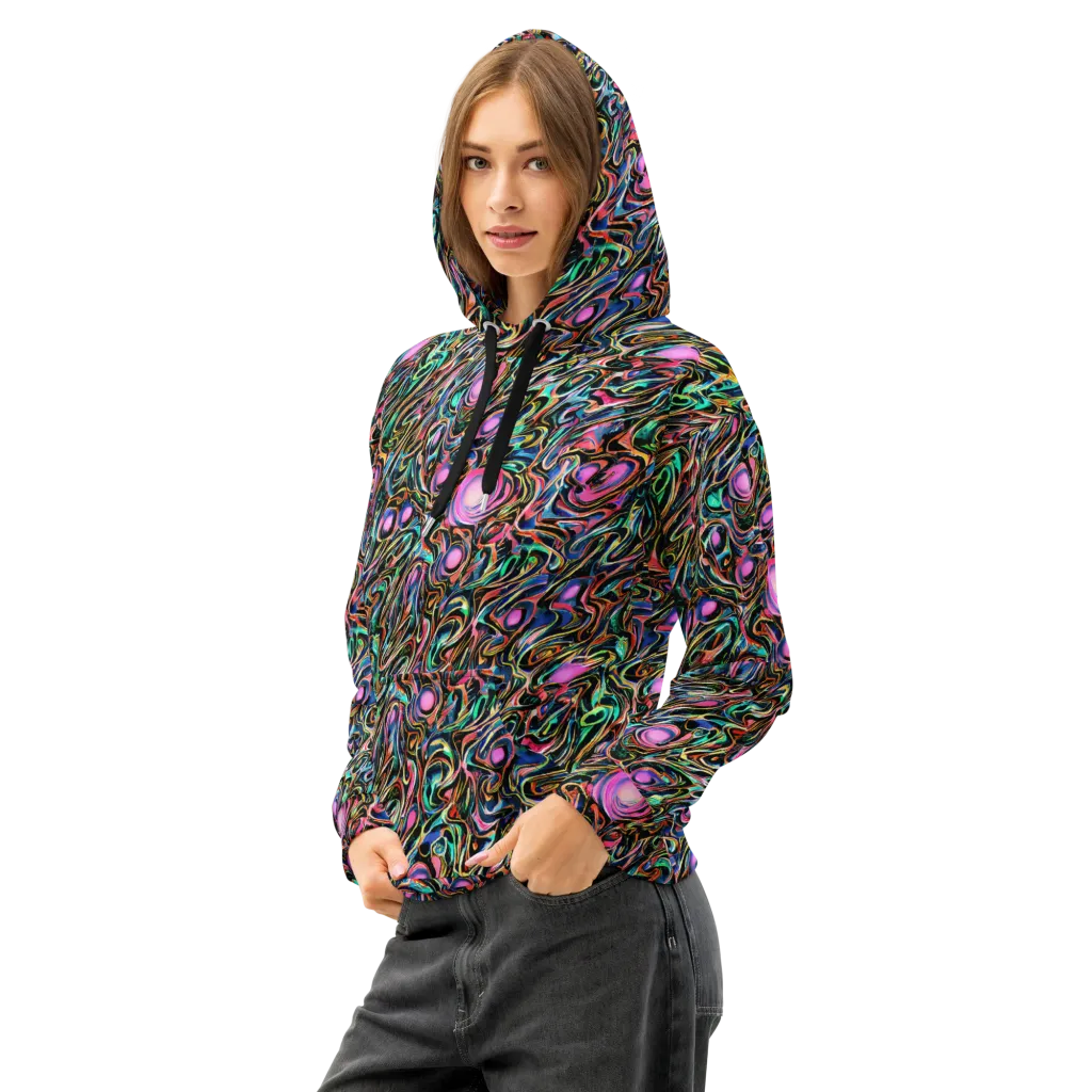 Molten Neon on Cotton Hoodie — Left Front
