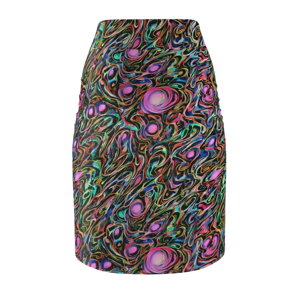 Molten Neon on Pencil Skirt — Back
