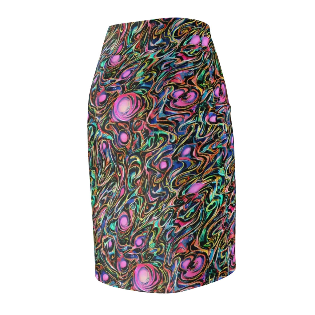 Molten Neon on Pencil Skirt — Back Side