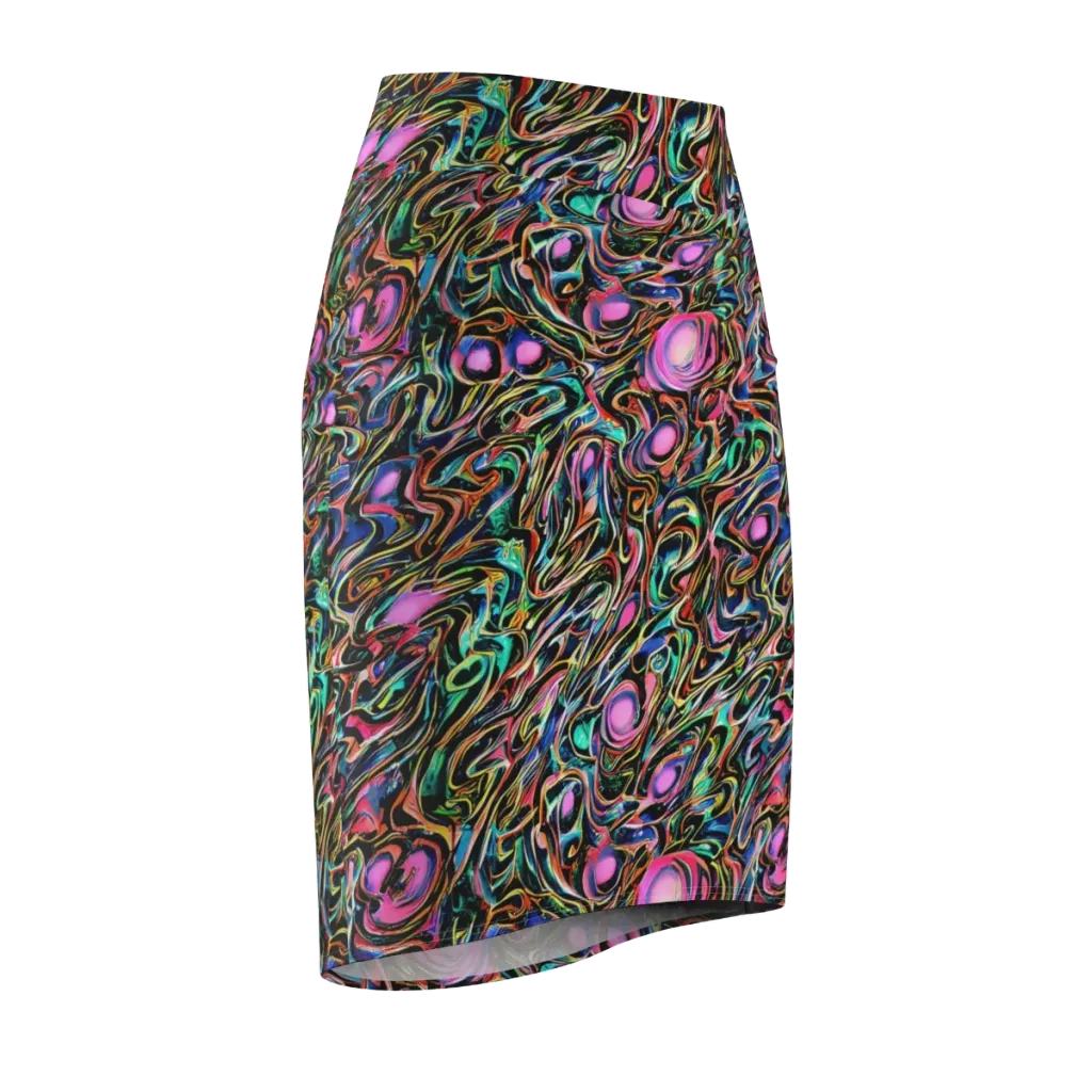 Molten Neon on Pencil Skirt — Front Side