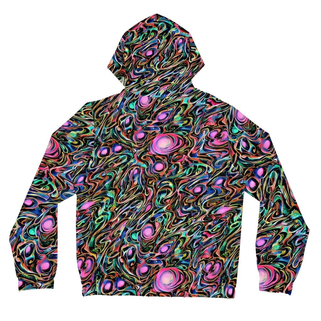 Molten Neon on Women's Full-Zip Hoodie — Back