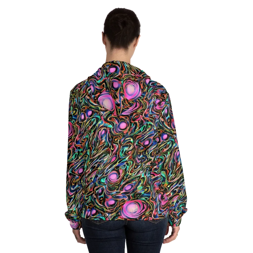 Molten Neon on Women's Full-Zip Hoodie — Back On Person
