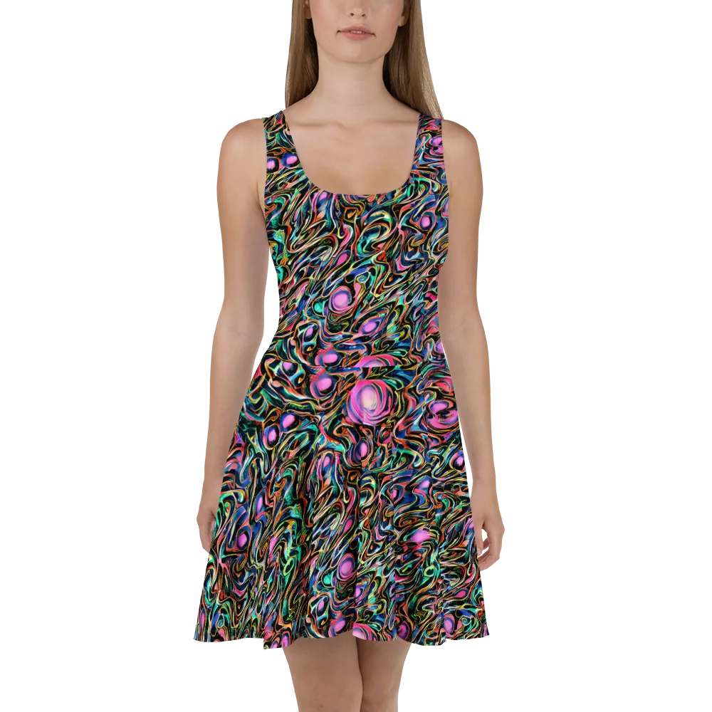 Molten Neon on Skater Dress — Front