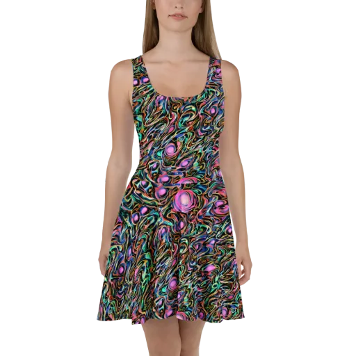 Molten Neon on a Skater Dress