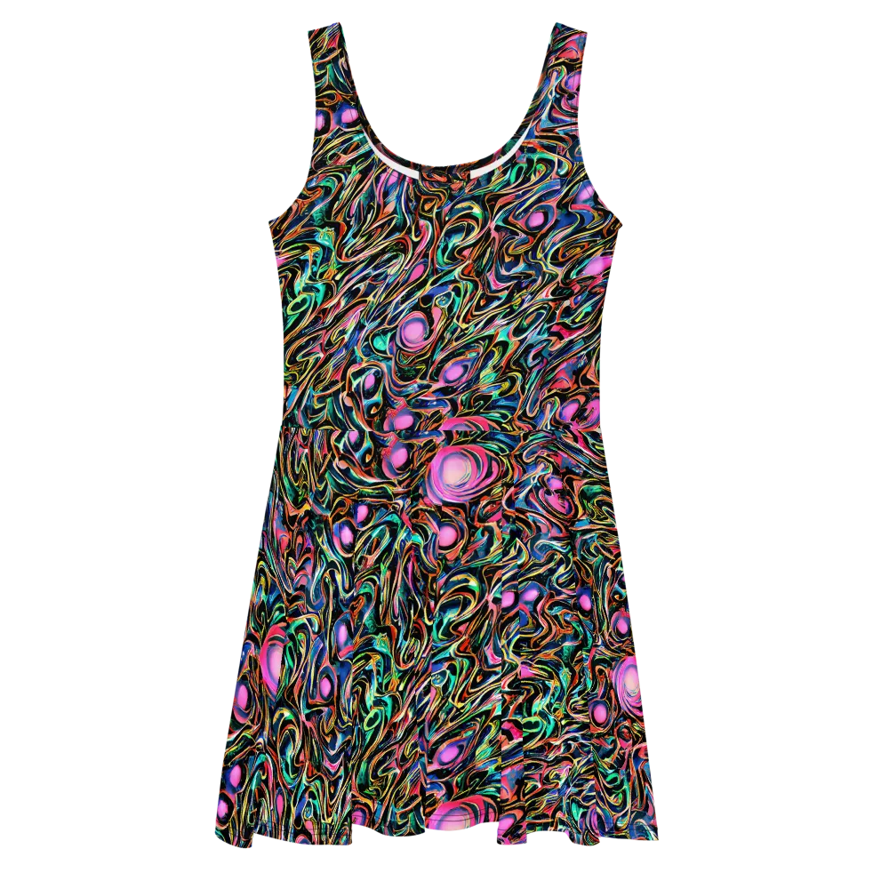 Molten Neon on Skater Dress — Front