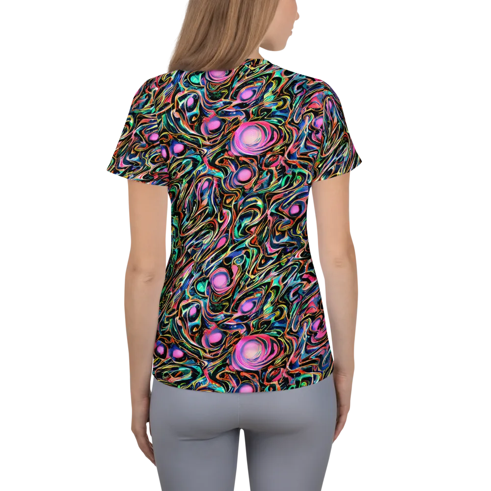 Molten Neon on Women's Athletic T-Shirt — Back